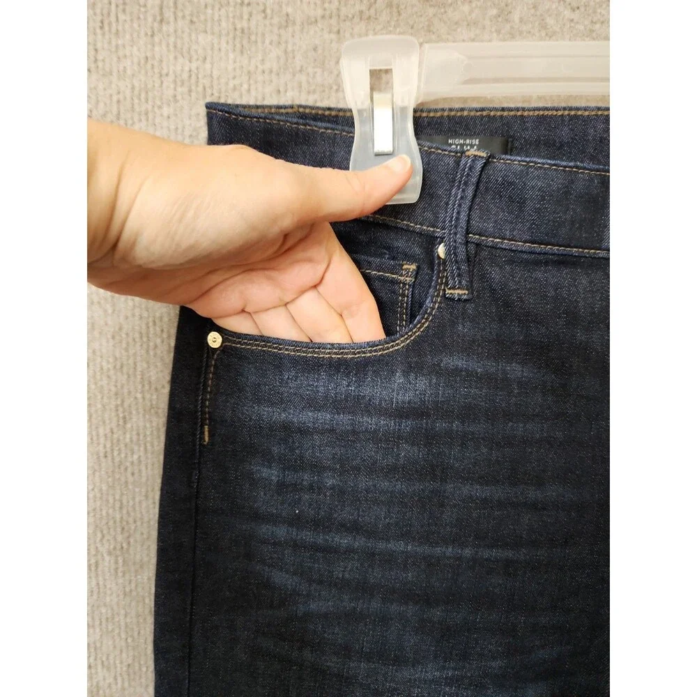 White House Black Market High Rise Slim Sculpt Jeans Women 10 Long Blue DarkWash